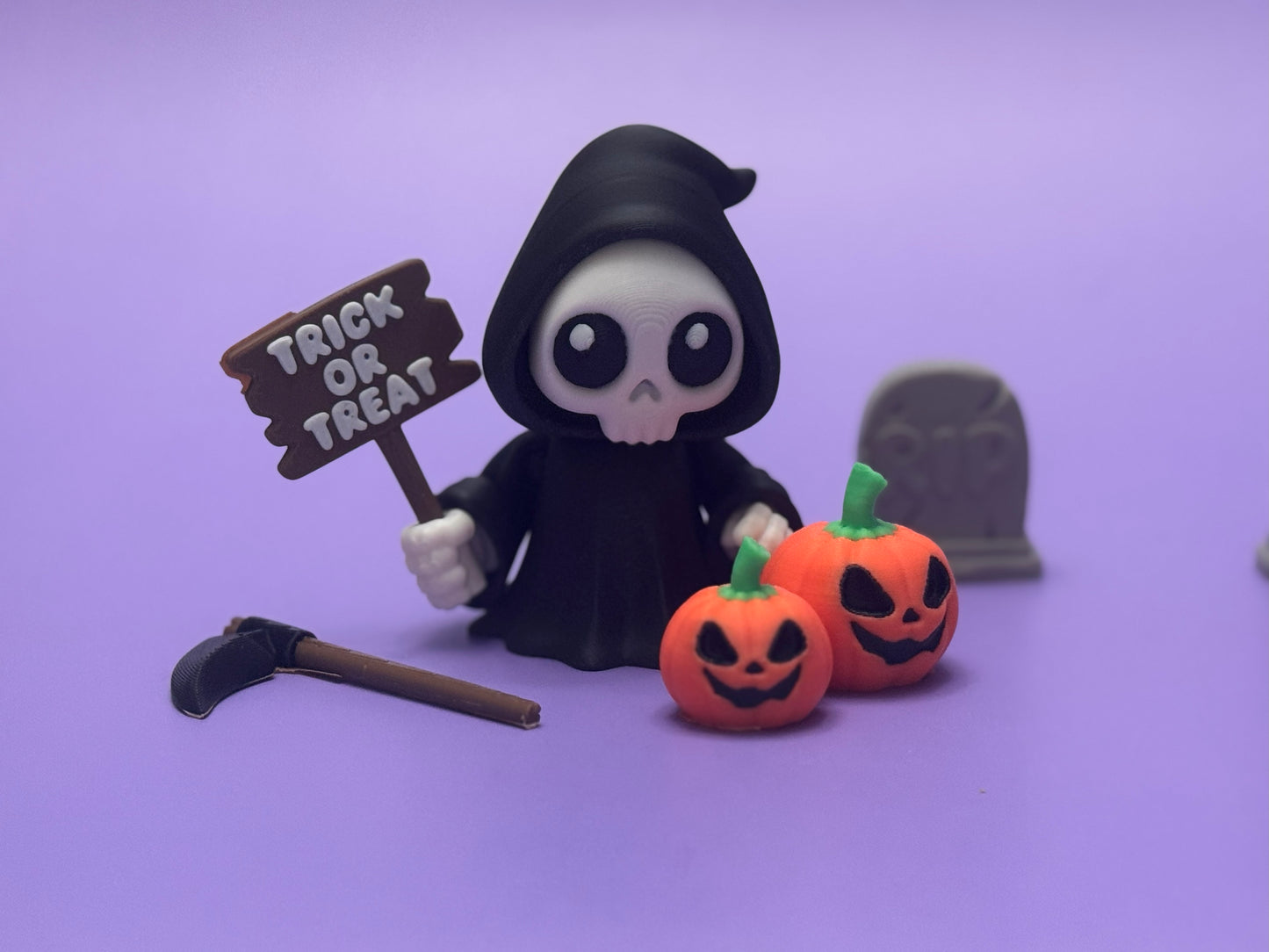 Grim Reaper Figurine - Halloween Prop Set