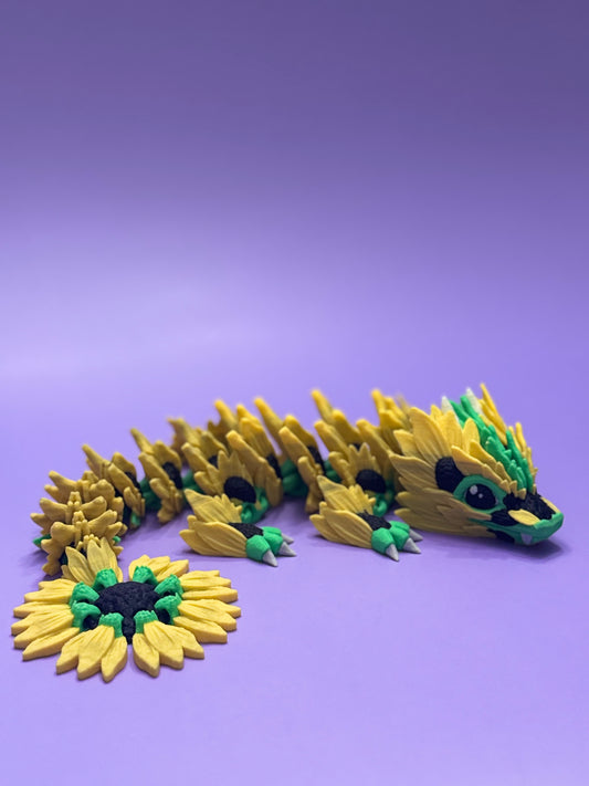 Baby Sunflower Dragon- Articulated Fantasy Collectible