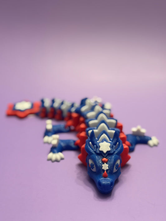 Stars and Stripes Dragon - Articulated Fantasy Collectible