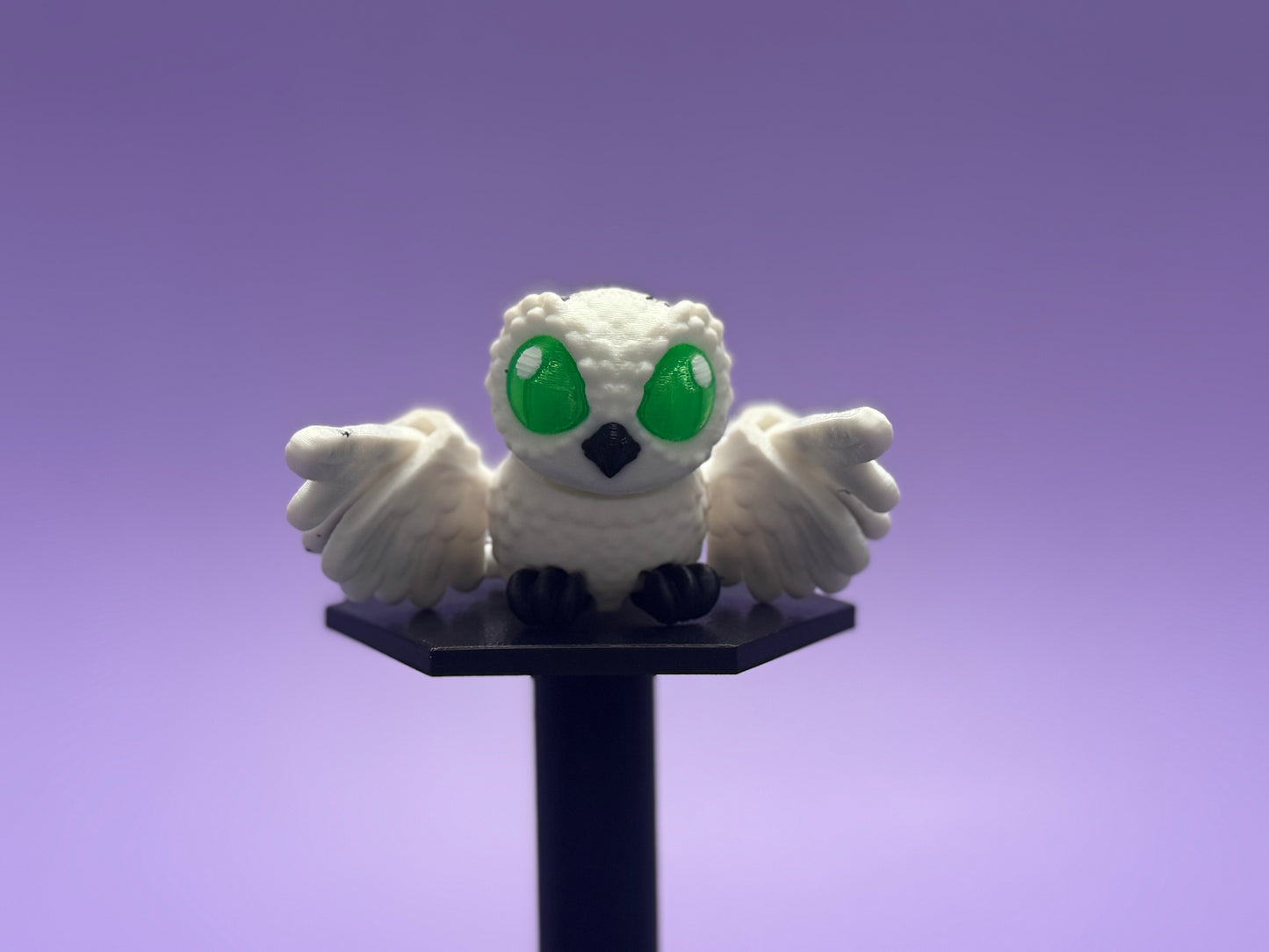 Snow Owl - Articulated Creature Figurine
