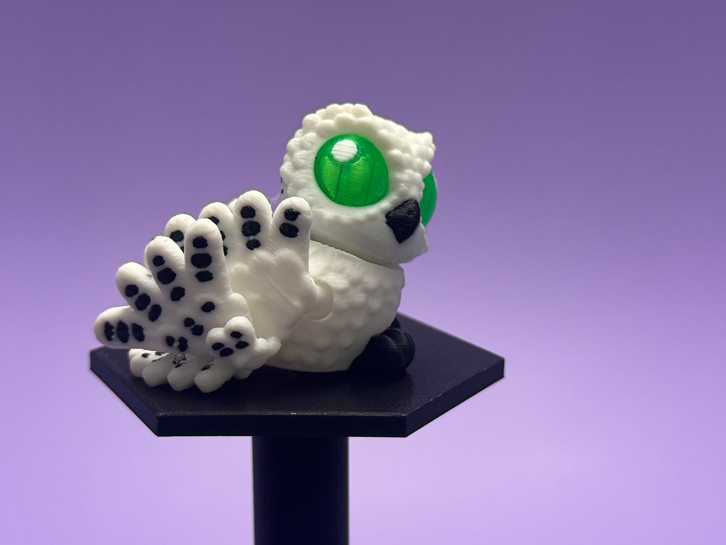 Snow Owl - Articulated Creature Figurine